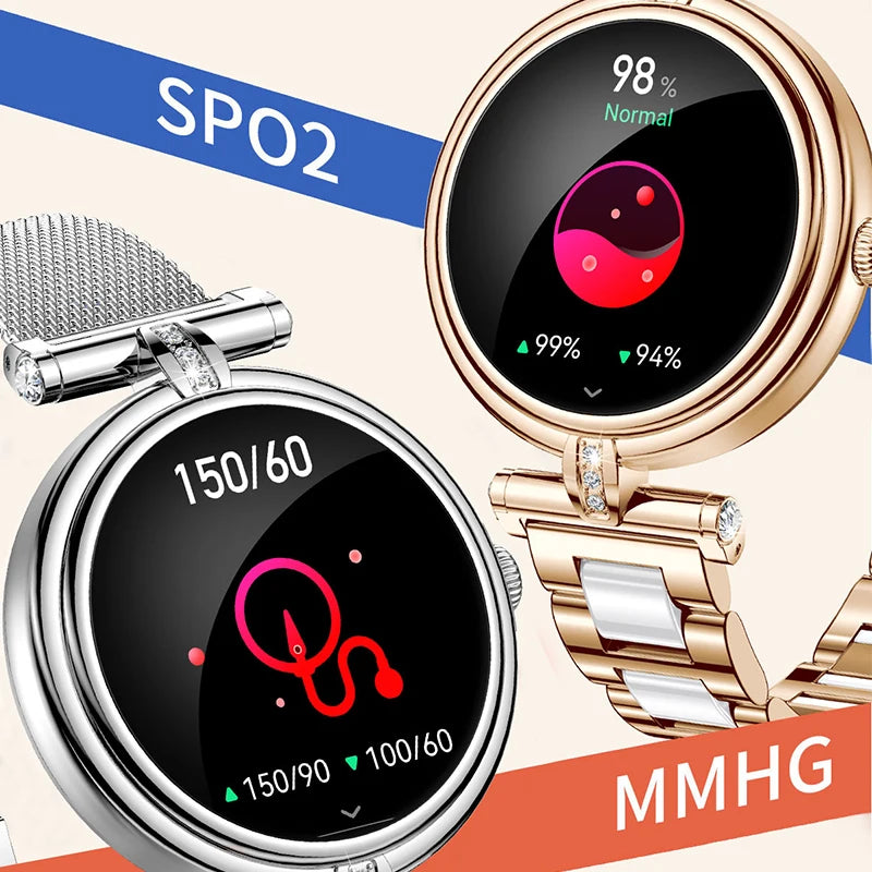 AK62 Smart Watch Women 1.09 Inch HD Screen Custom Watch Face Sports Fitness Tracker Bluetooth Call Lady Smartwatch