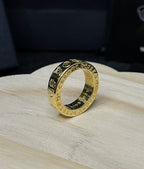 Silver Cross Men's and Women's Ring Hand Engraved Gold Plating