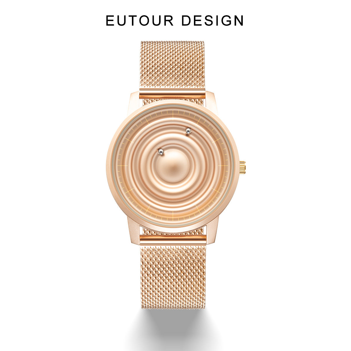 EUTOUR Men's Magnetic Quartz Watch with Original 40mm Stainless Steel Strap