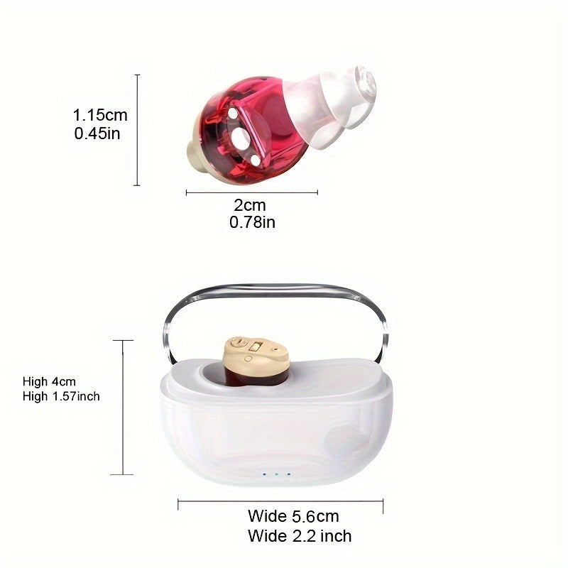 Magnetic Charging Wireless Invisible In-the-Ear Hearing Aid for Elderly Sound Amplifier