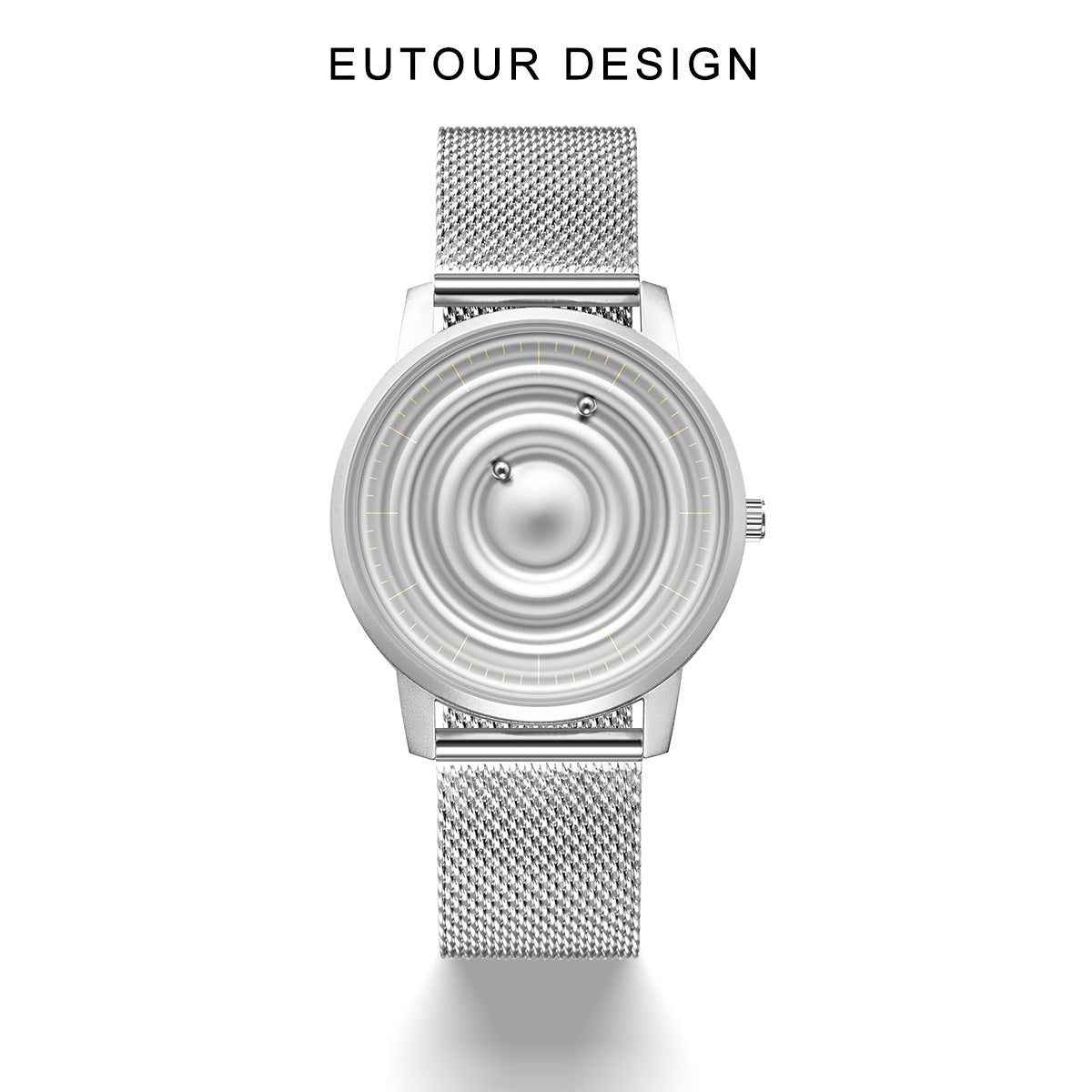 EUTOUR Men's Magnetic Quartz Watch with Original 40mm Stainless Steel Strap