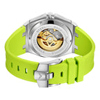Fully automatic mechanical watch for men fashionable multi-color silicone tape waterproof watch