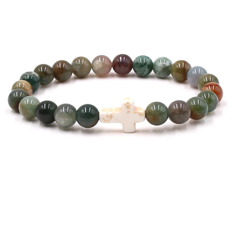 Fashion bead jewelry cross bracelet