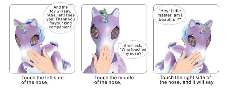 Electric Smart Horse Unicor Toy for Children Remote Control Children's New Robot Touch Induction Electronic Pet Educational Toys