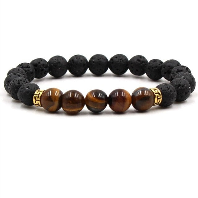 Buddha Bless Lose Weight Chakra Bracelet Black Lava Healing Balance Beads Reiki Buddha Prayer Natural Stone Bracelet For Women