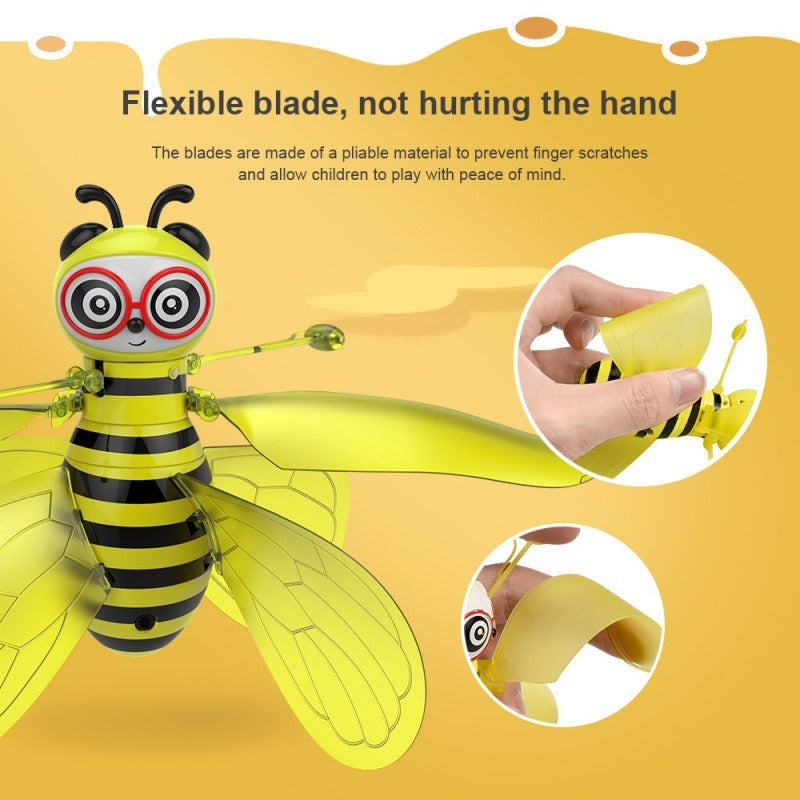 Hot Selling Sensing Aircraft Will Glow Little Bees Children Sensing Little Flying Fairy Toys Suspension Toys