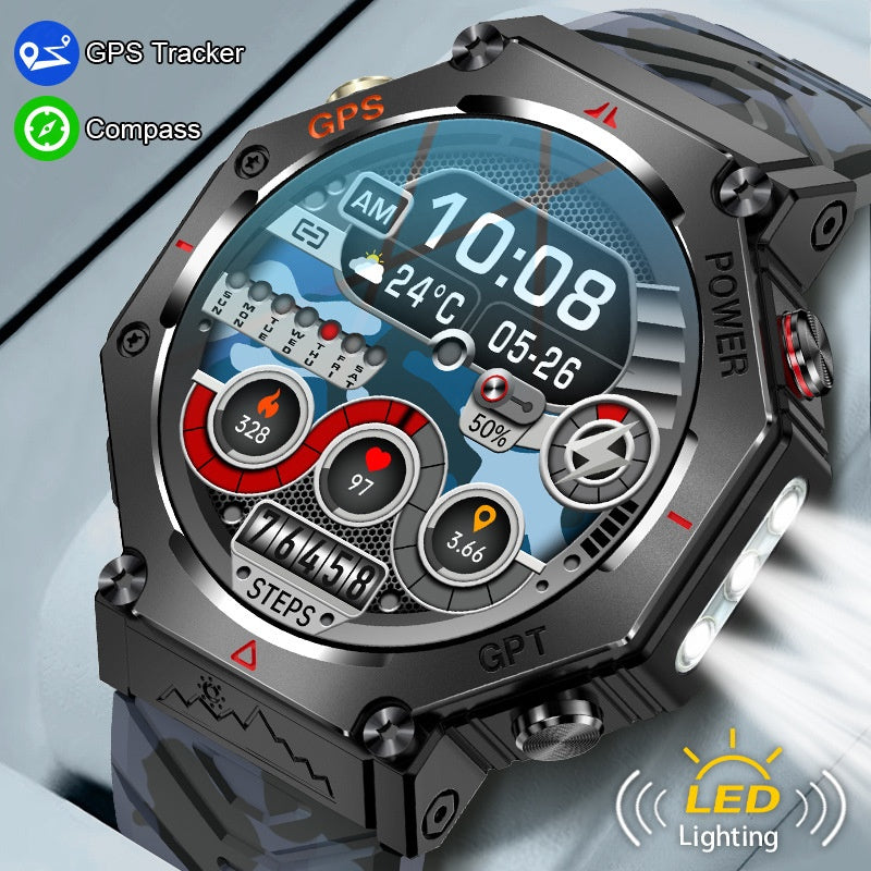 Smart Watch Bluetooth Call Outdoor Sports Heart Rate Health Barometer Compass Sports Watch