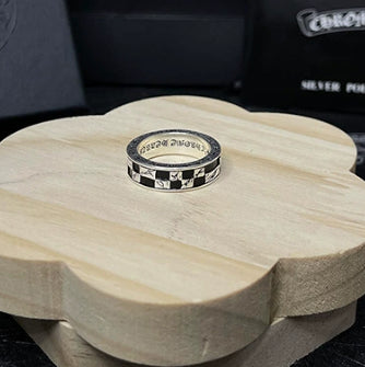 Silver Cross Men's and Women's Ring Hand Engraved Gold Plating