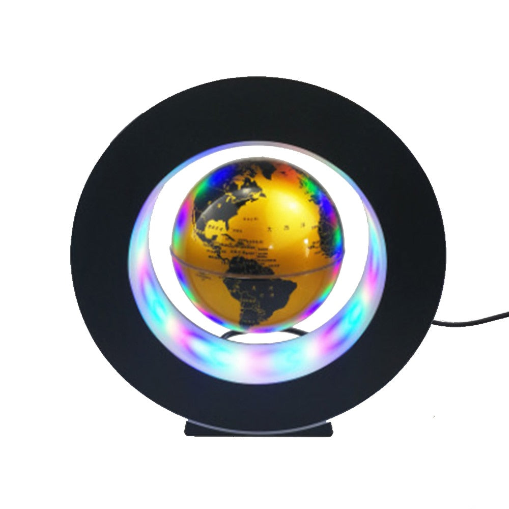 SYEZYO Magnetic Levitation Floating World Map LED Light Globe 2 in 1 Anti Gravity Suspending in The Air Decoration Gadget
