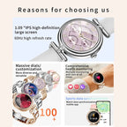AK62 Smart Watch Women 1.09 Inch HD Screen Custom Watch Face Sports Fitness Tracker Bluetooth Call Lady Smartwatch