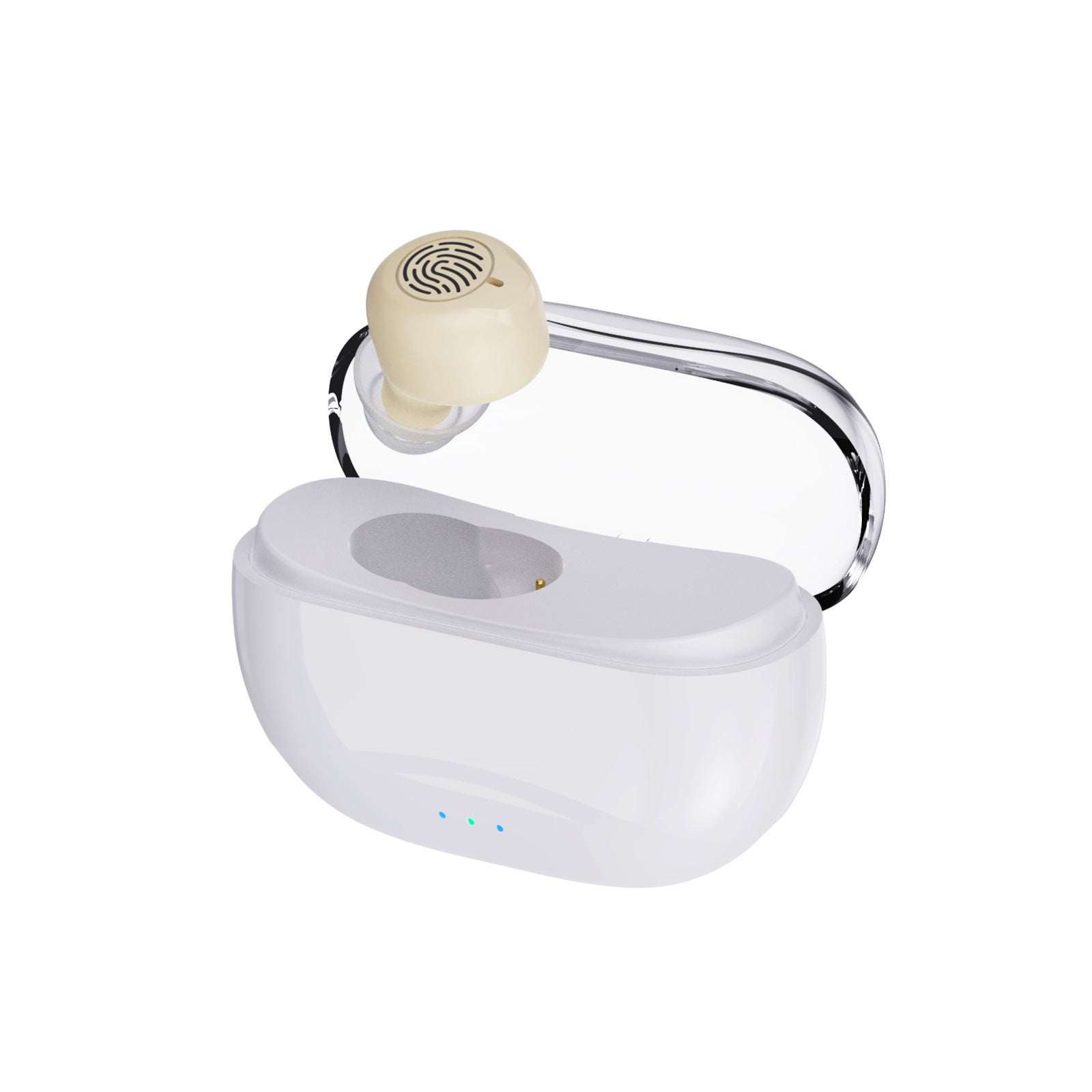 Single Unit Smart Hearing Aid for Seniors, Rechargeable Invisible Comfortable Long-Lasting Battery Life Specifically Designed for Elderly