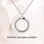 20mm/25mm/30mm Glass Floating Lockets Pendant Stainless Steel Magnetic Twist Closure Jewelry