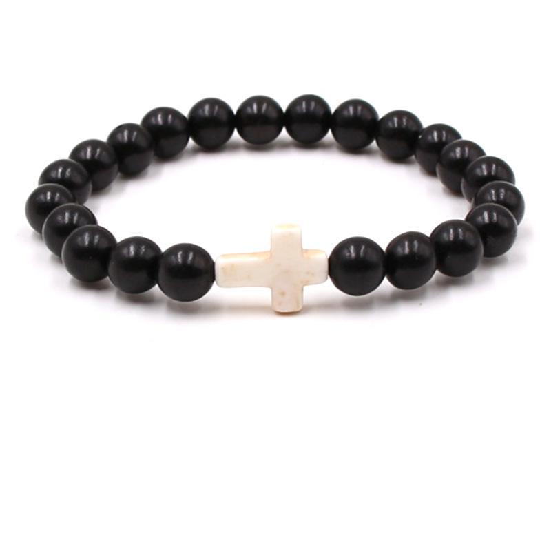 Fashion bead jewelry cross bracelet
