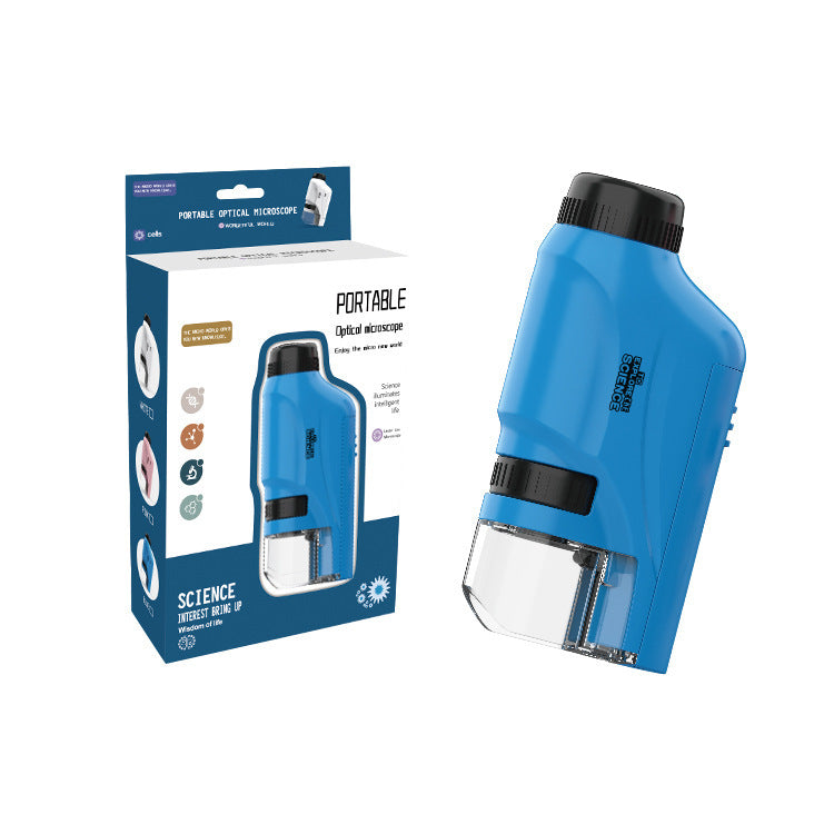 Portable Microscope Toy for Children - Handheld Mini Science Experiment Equipment for Primary and Secondary Students Outdoor Use