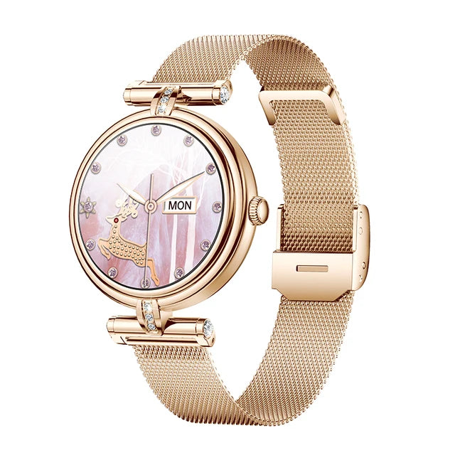 AK62 Smart Watch Women 1.09 Inch HD Screen Custom Watch Face Sports Fitness Tracker Bluetooth Call Lady Smartwatch