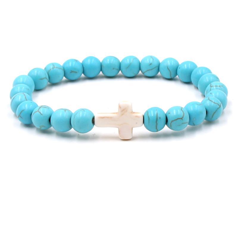 Fashion bead jewelry cross bracelet