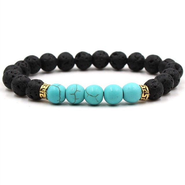 Buddha Bless Lose Weight Chakra Bracelet Black Lava Healing Balance Beads Reiki Buddha Prayer Natural Stone Bracelet For Women