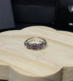 Silver Cross Men's and Women's Ring Hand Engraved Gold Plating