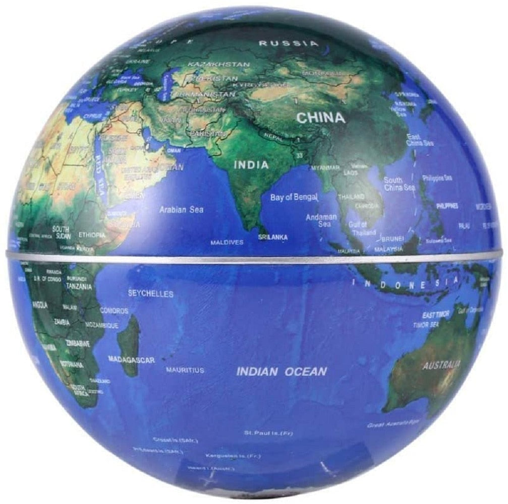 SYEZYO Magnetic Levitation Floating World Map LED Light Globe 2 in 1 Anti Gravity Suspending in The Air Decoration Gadget