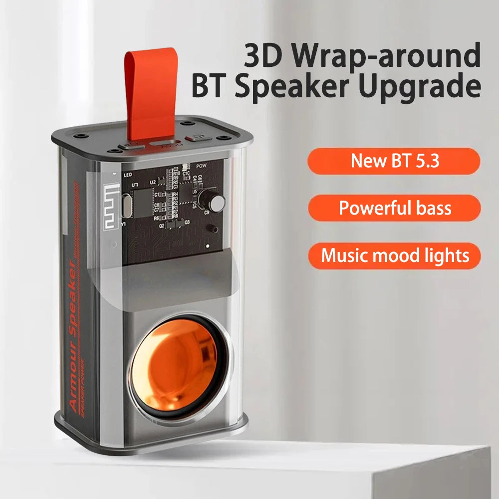 Wireless Bluetooth Speakers Portable Subwoofer Stereo Speaker Type-C Surround Audio Player Loudspeaker Bluetooth V5.3