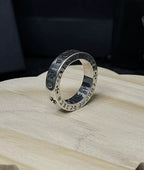 Silver Cross Men's and Women's Ring Hand Engraved Gold Plating