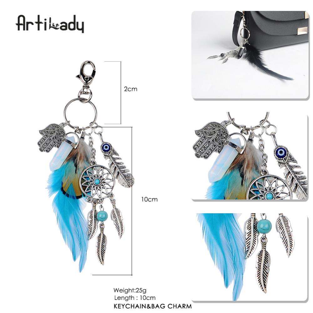 Artilady natural opal stone dreamcatcher