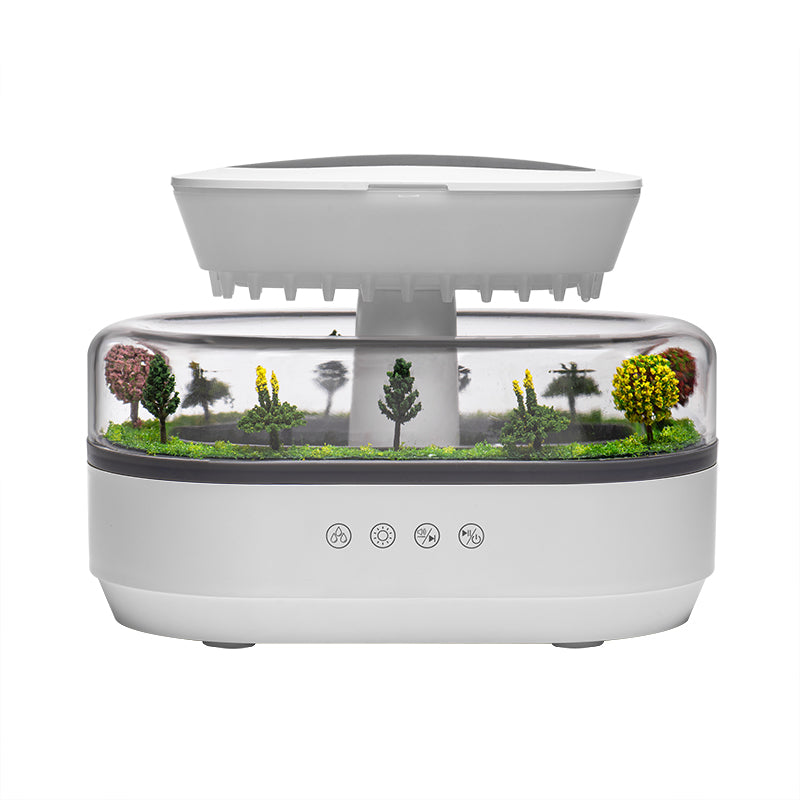 Smart Cool Mist Raindrop Air Humidifier for Garden Landscape Christmas Tree White Noise Oil Aroma Diffuser Portable