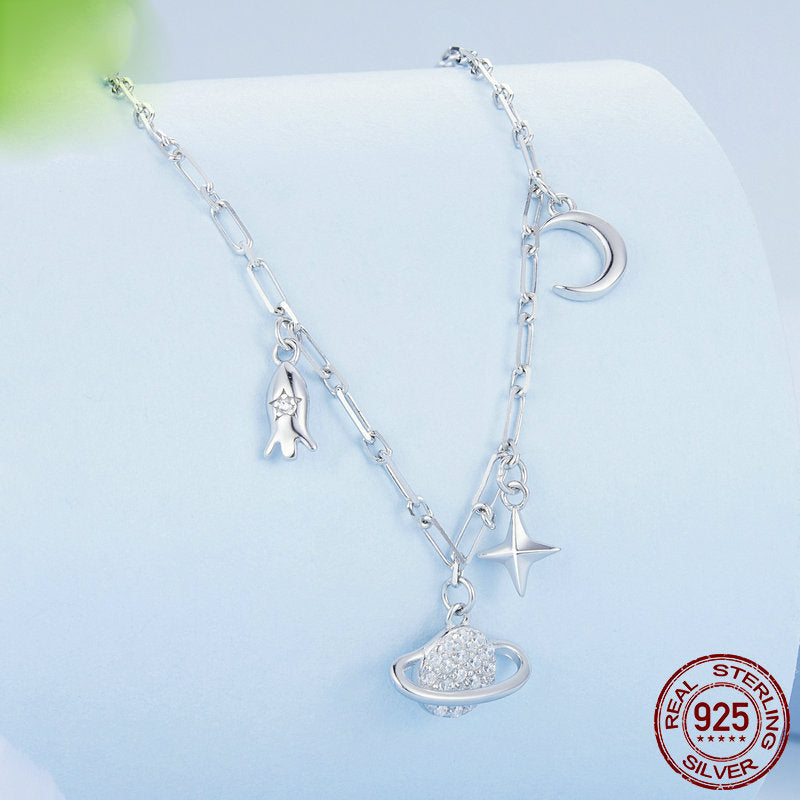925 Silver Starry Sky Necklace for Women