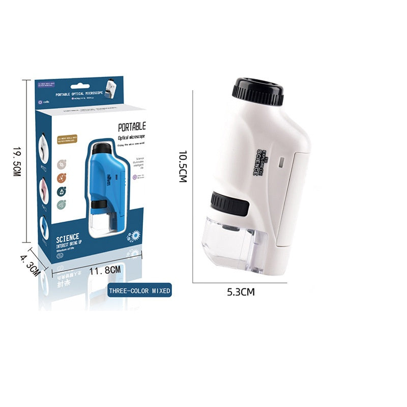 Portable Microscope Toy for Children - Handheld Mini Science Experiment Equipment for Primary and Secondary Students Outdoor Use