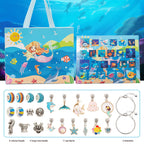 Ocean themed blind box cartoon children's gift DIY bracelet 24 grid calendar cave music holiday gift