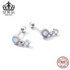 Avele Popular Sterling Silver s925 Simple Opal Earrings Platinum-Plated Exquisite Zircon Earrings Sce1382