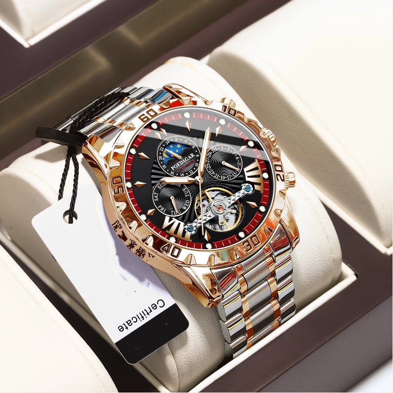 Swiss Brand Waterproof Automatic Mechanical Watch for Men