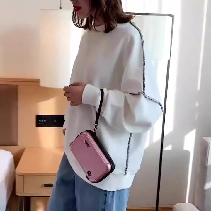 PC hard shell toiletry bag 7-inch shoulder crossbody bag hand storage bag suitcase small bag