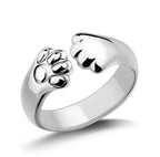 Cute cat ears paw ring