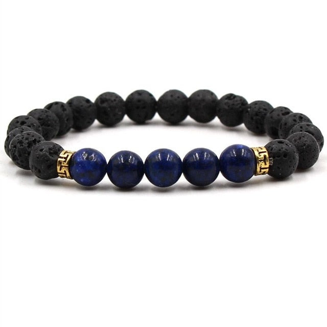 Buddha Bless Lose Weight Chakra Bracelet Black Lava Healing Balance Beads Reiki Buddha Prayer Natural Stone Bracelet For Women