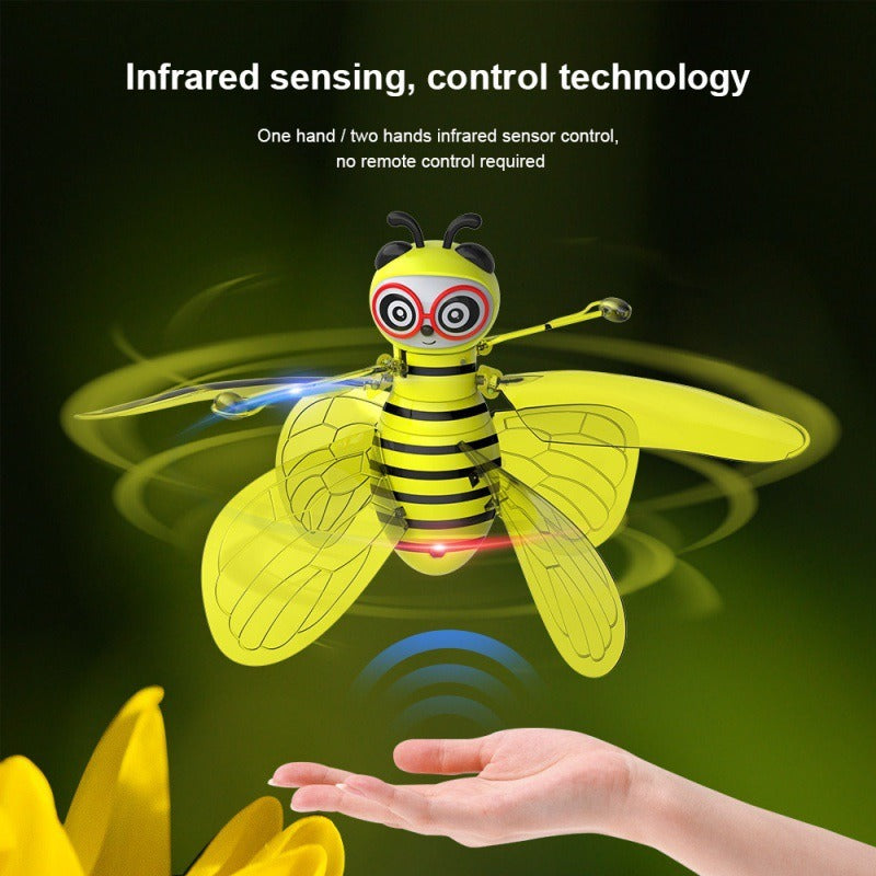 Hot Selling Sensing Aircraft Will Glow Little Bees Children Sensing Little Flying Fairy Toys Suspension Toys