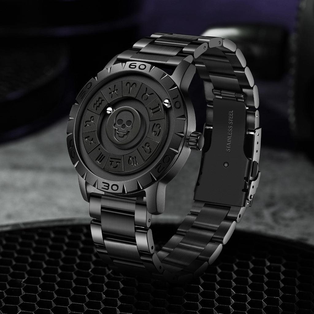 Skull Head Men's Multi-Functional Waterproof Quartz Watch