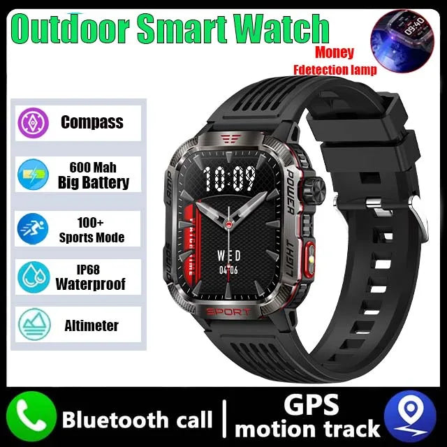 GZYR 2.01" Screen Smart Watch Men Bluetooth Call 600 mAh Sports Waterproof Heart rate Blood Oxygen SmartWatch For Huawei Xiaomi