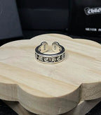 Silver Cross Men's and Women's Ring Hand Engraved Gold Plating