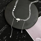 Cloud Series Cloud Opal Tassel Necklace Female Summer Niche Design Clavicle Chain New Style