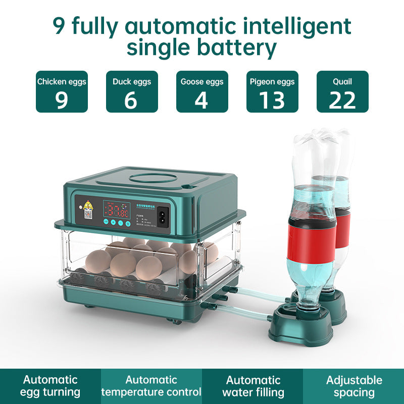 9 - 48 Egg Incubator: Automatic Egg - Turning & Humidity Monitoring. Duck Incubator with Auto - Water Ionic Waterbed