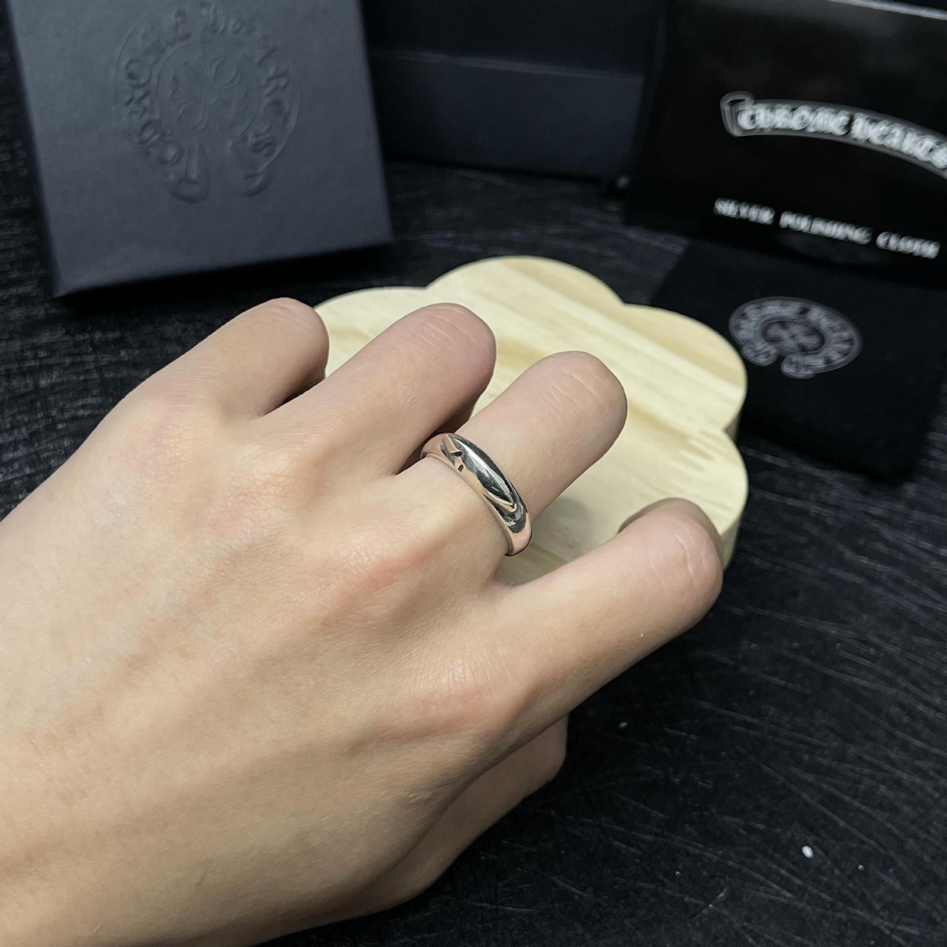 Silver Cross Men's and Women's Ring Hand Engraved Gold Plating
