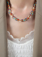 Niche Dripping Oil Titanium Steel Necklace Versatile Personalized Jewelry for Women