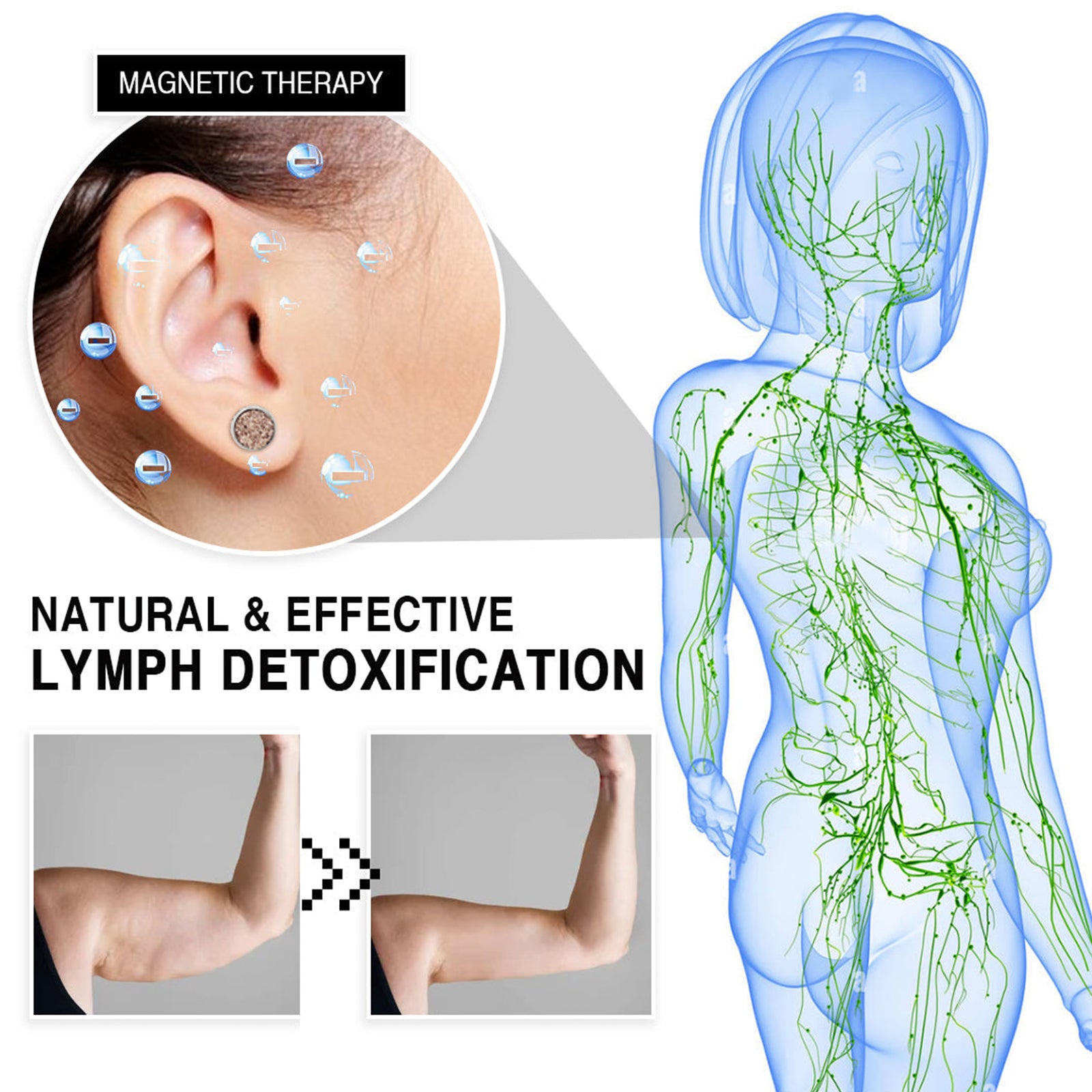 Magnetic Earrings, No Piercing Earrings Clear Jawline Lines To Create A Beautiful Figure