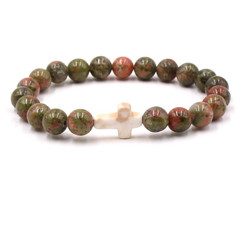 Fashion bead jewelry cross bracelet