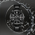 New Men's Watch Student Men's Night Light Waterproof Sports Leather Strap Black Quartz Watch