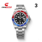 Swiss Brand CHAXIGO Men's Watch Green Submariner Style Waterproof Versatile Alloy Quartz Watch