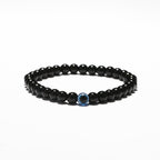 Turkish Evil Eyes Bracelet Black Natural Stone Beads Obsidian Men Braslet For Male Yoga Hand Jewelry Accessories