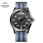 Swiss Brand Master Series Automatic Mechanical Watch with Dual Date, Water-Resistant, Luminous Business Men's Watch with Nylon Strap