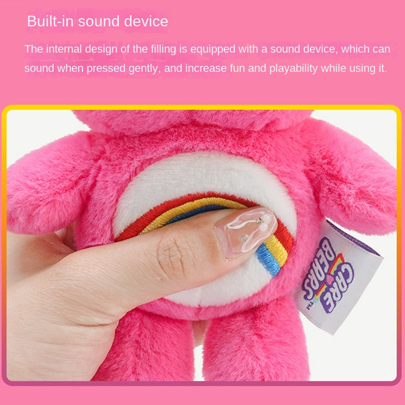 Love Bear Pendant Rainbow Bear Squeezing Keychain